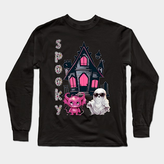 Spooky house guests Long Sleeve T-Shirt by FlossOrFi